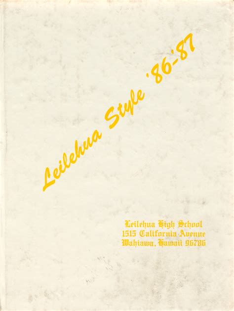 1987 yearbook from Leilehua High School from Wahiawa, Hawaii