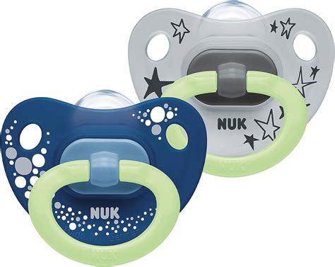 NUK Happy Nights Lot de 2 tétines lumineuses en