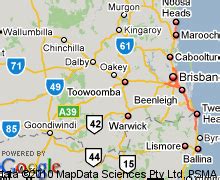 Map of Pittsworth, Queensland | Hotels Accommodation