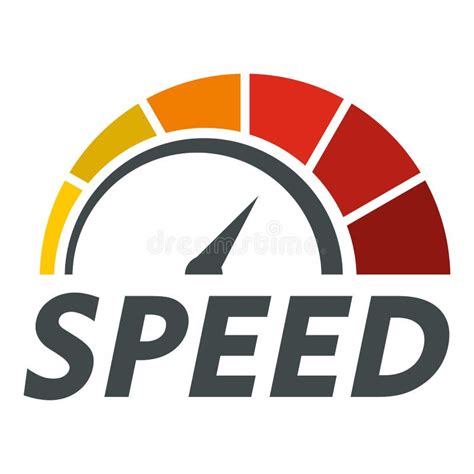 Abstract Speedometer Logo, Flat Style Stock Illustration - Illustration ...