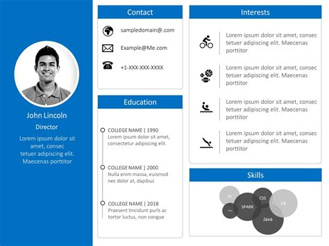 Employee Resume PowerPoint Template 6