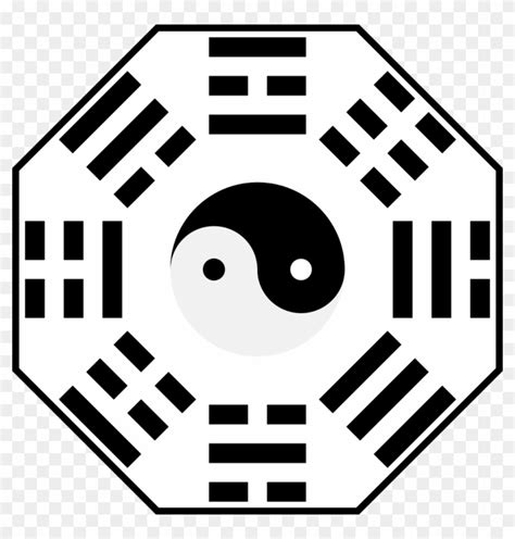 A Bagua Is A Mirror Encased In An Octagonal Wooden Clipart (#1912870 ...