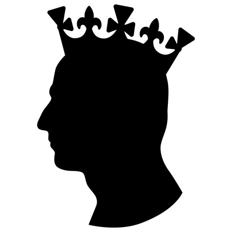 Silhouette profile of King Charles III. New king of England Charles III ...