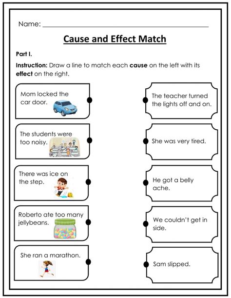 Free Printable Cause And Effect Worksheets Kindergarten Worksheets ...