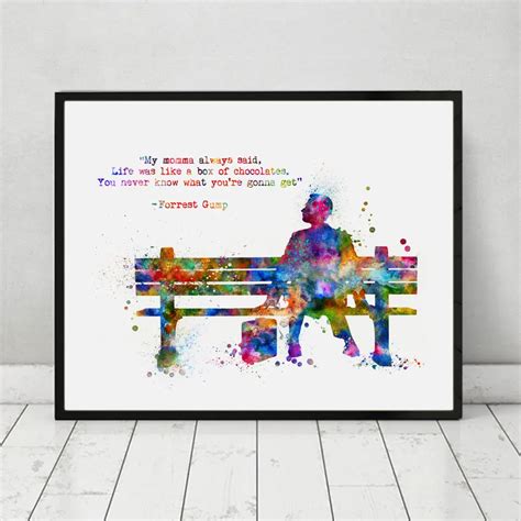 Forrest Gump Art Print Painting Inspirational Forrest Gump Quotes Kids ...