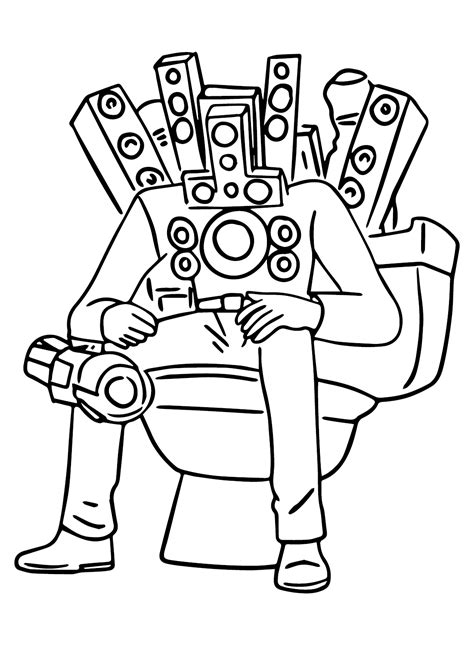 Coloring Page Titan Speakerman in 2024 | Coloring pages, Coloring pages ...