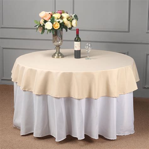 Efavormart 70" Round Linens Beige Wholesale Linens Polyester ...