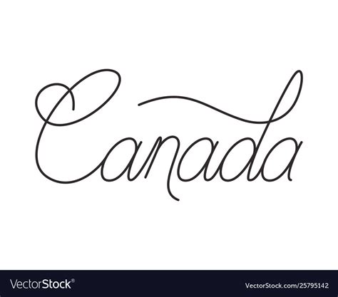 Isolated canada word design Royalty Free Vector Image