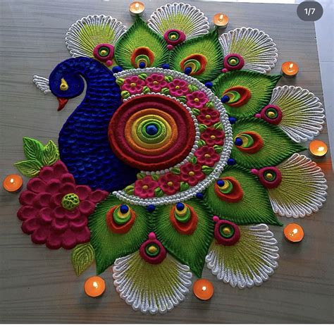 Stunning Paper Peacock with Diyas