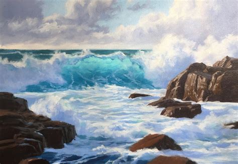 How to Paint a Dramatic Seascape in 5 Easy Steps | Ocean landscape ...