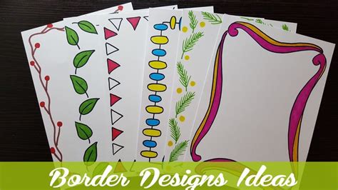 How to make easy page border | designs for assignment | school projects ...