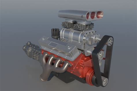 Chevrolet Big Block 454 Supercharger 3D model 3D printable | CGTrader