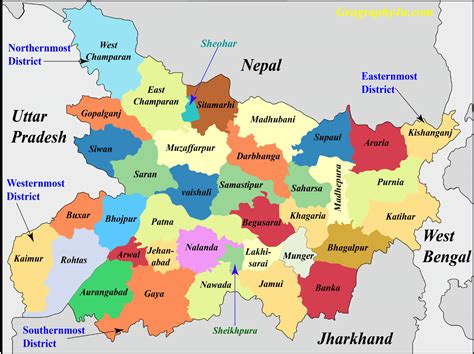 Political Map Of Bihar