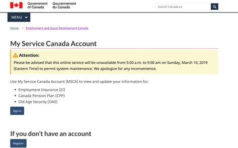 How To Use A My Service Canada Account In 2019