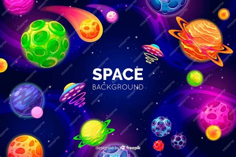 Free Vector | Hand drawn colorful space background