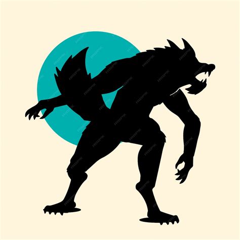 Free Vector | Hand drawn werewolf silhouette