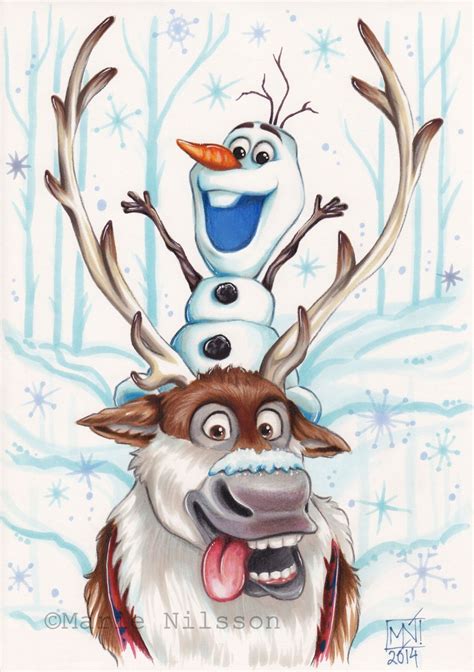 Olaf And Sven Drawing