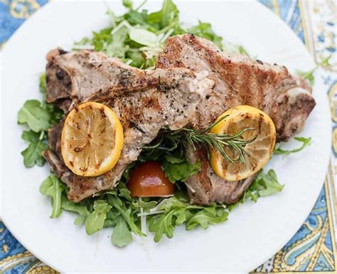 Grilled Rosemary Veal Chops and Arugula Salad - An Alli Event