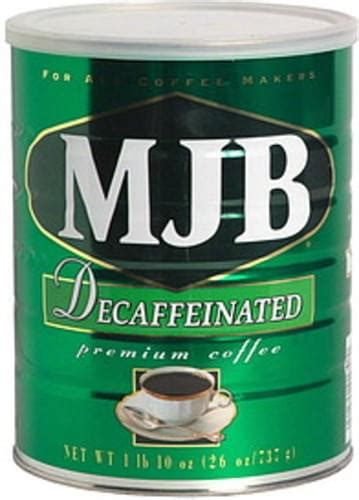 MJB Premium, Decaffeinated Coffee - 26 oz, Nutrition Information | Innit