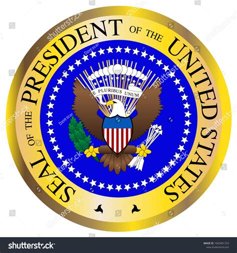 Presidential Seal Design Isolated On White Stock Vector (Royalty Free ...