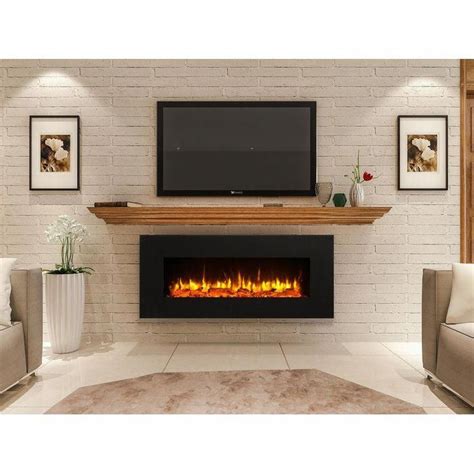 Kreiner Flat Panel Electric Fireplace | Electric fireplace living room ...