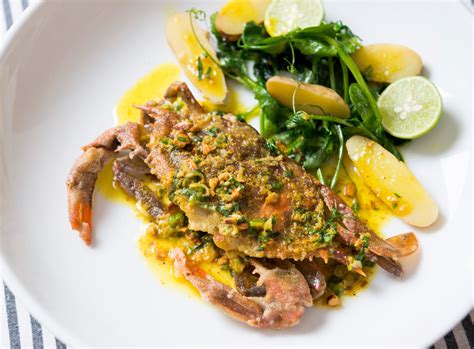 Soft-Shell Crabs With Curry Butter Recipe - NYT Cooking