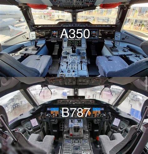 The A350 or the B787 cockpit Which do you prefer ️ Aircraft: A350, B787 ...