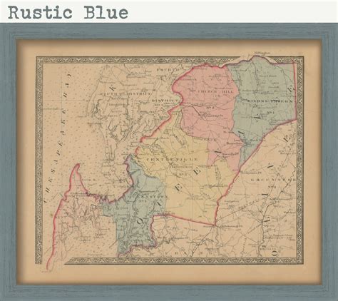 QUEEN ANNE COUNTY, Maryland 1866 Map, Replica or Genuine Original