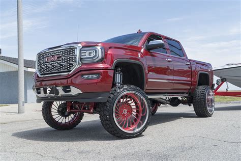 High Life Red Lifted GMC Sierra Denali | Trucks, Gmc trucks, Lifted trucks