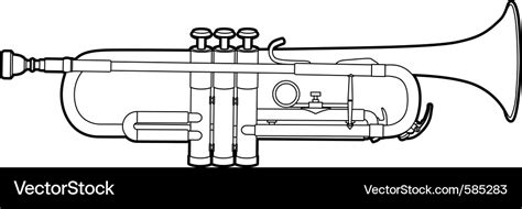 Outline trumpet Royalty Free Vector Image - VectorStock