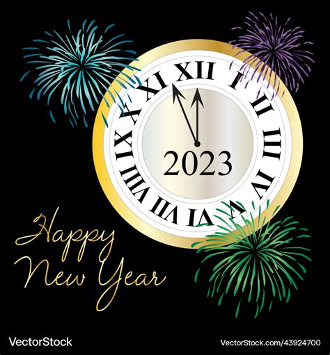 2023 happy new year countdown clock Royalty Free Vector