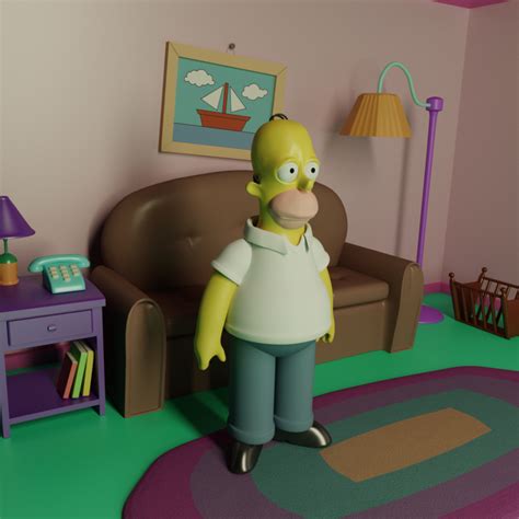 Homer Simpson Free 3D Model - .blend - Free3D