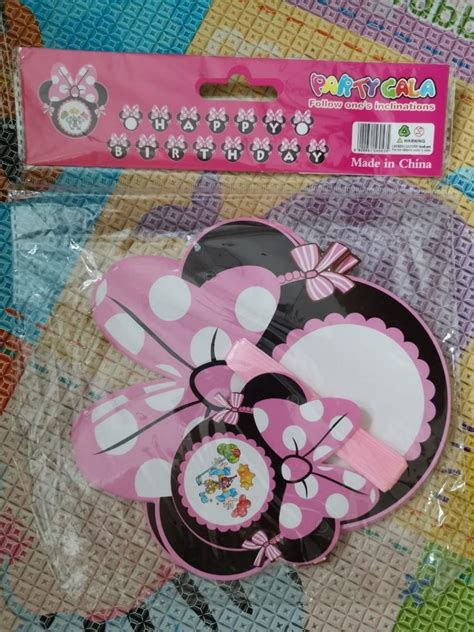 Minnie mouse birthday banner, Hobbies & Toys, Stationery & Craft ...