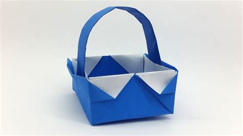 How to make a Paper Basket for Easter - DIY Origami Basket - YouTube