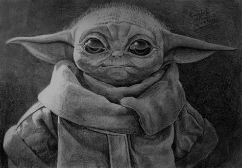 Baby Yoda (drawing) by gielczynski on DeviantArt