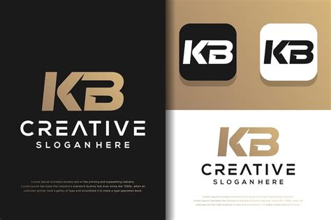 Premium Vector | Abstract monogram letter k b logo design