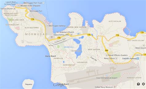 Map of Vasco da Gama Goa