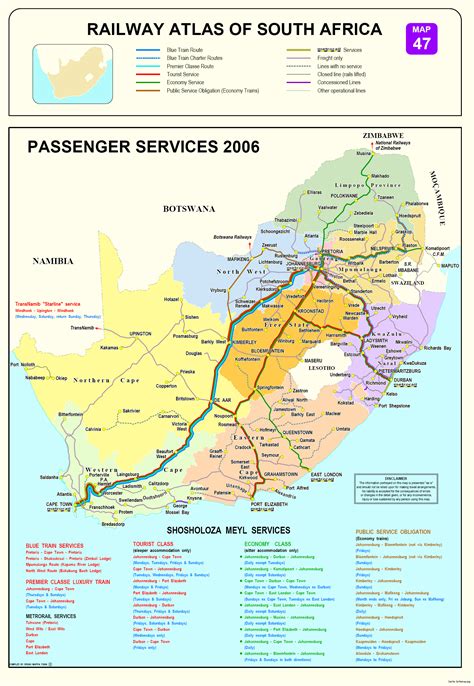 South African Railways Map