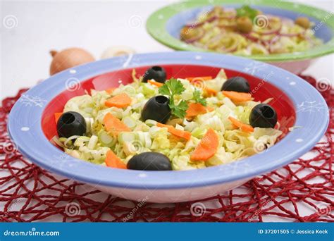 Salad with olives stock image. Image of food, fresh, buffet - 37201505