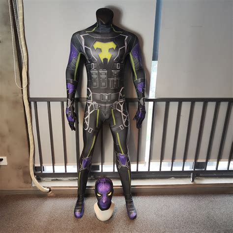 Spider-man Miles Morales the Prowler Aaron Davis Suit Costume Cosplay ...