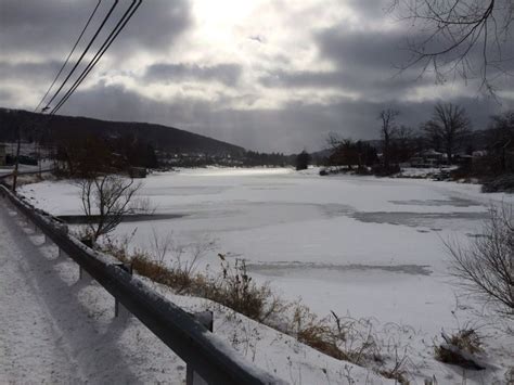 Deep creek lake frozen off of Deep Creek Drive | Winter landscape ...