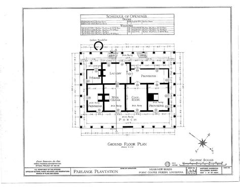 Floor Plans Parlange Plantation House, New Roads Louisiana