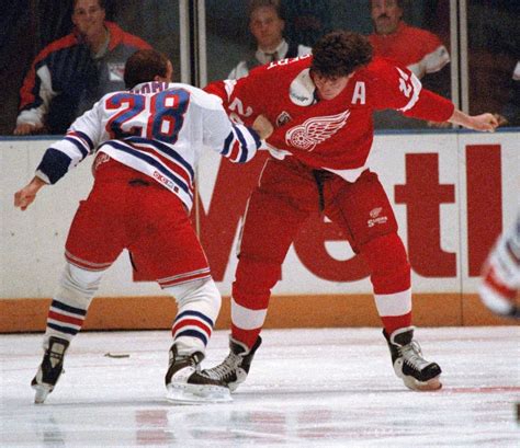 Ashes of late Red Wings enforcer Bob Probert spread in Joe Louis Arena ...