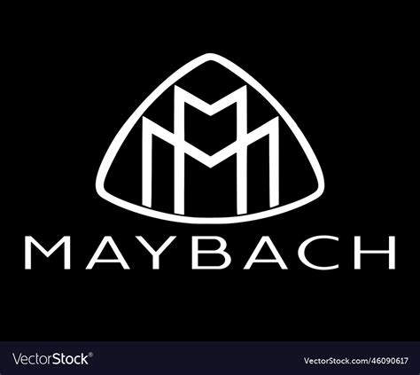 Maybach brand logo car symbol with name white Vector Image