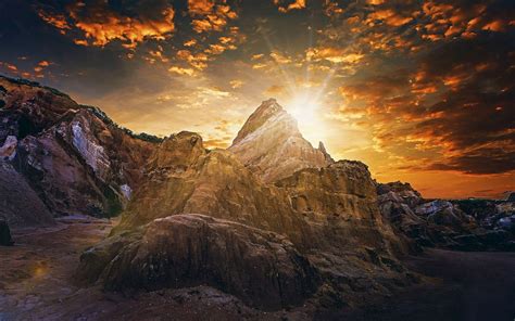 Sunrise in the mountains HD desktop wallpaper : Widescreen : High ...