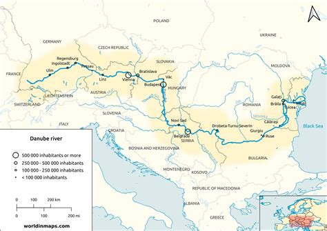 The Danube River - World in maps