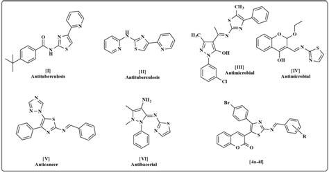 Previously reported thiazole derivatives and newly synthesized ...