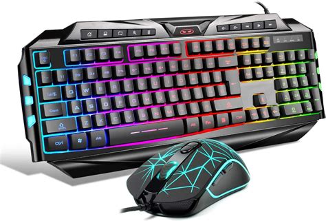 Wired Gaming Keyboard and Mouse Combo,MageGee GK710 Backlit Keyboard ...