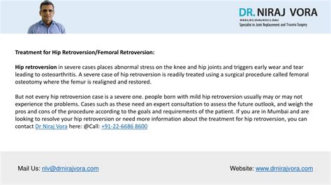 PPT - Hip Retroversion Symptoms and Treatment in Mumbai | Dr Niraj Vora ...