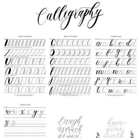 31 Free Printable Lettering And Calligraphy Worksheets Masha Plans ...